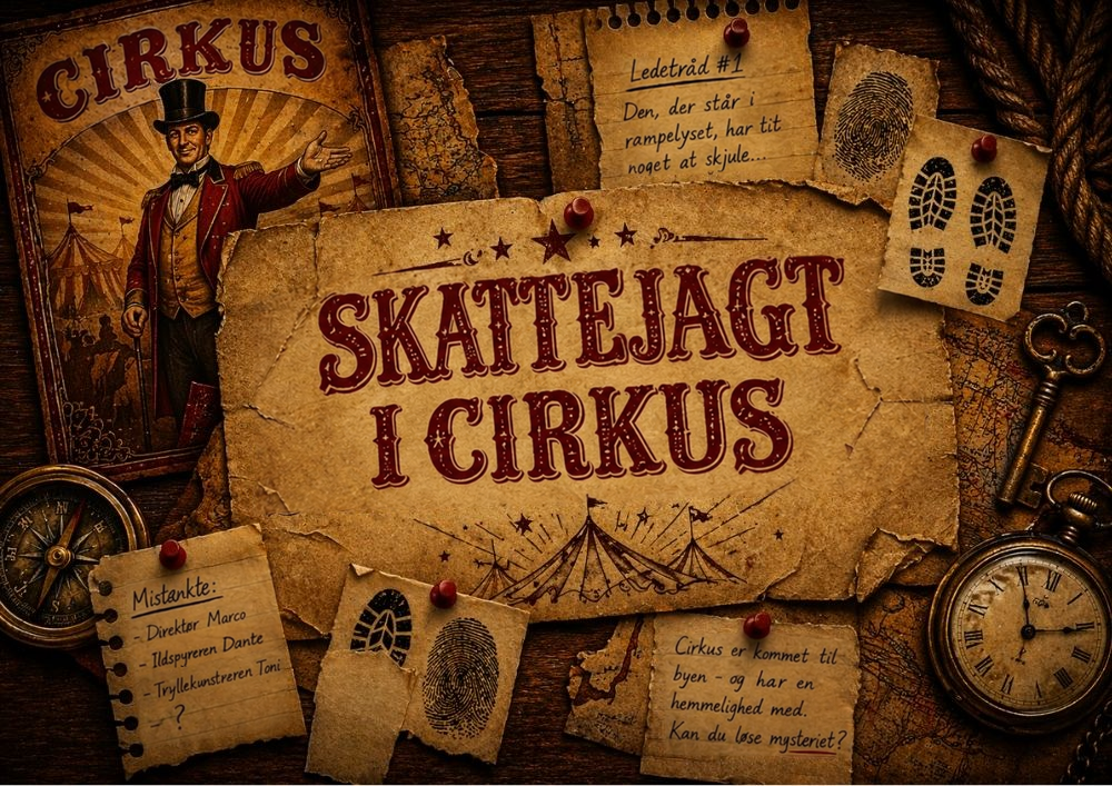 Cirkusdetektiverne — Forside til eventyrpakken