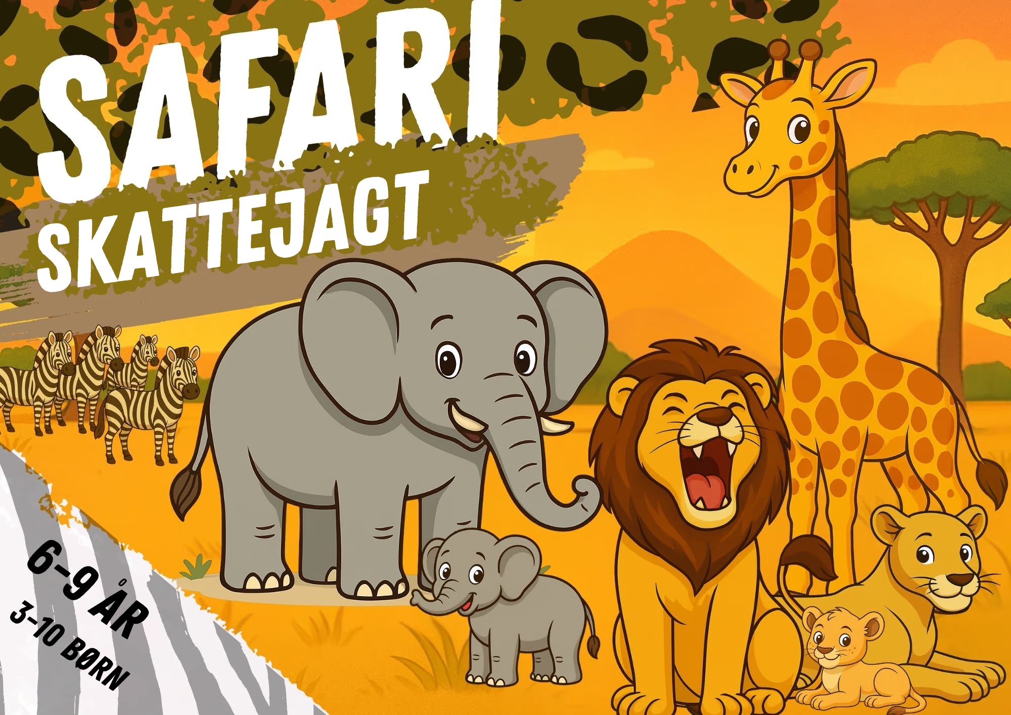 Skattejagt på safari — Forside til eventyrpakken