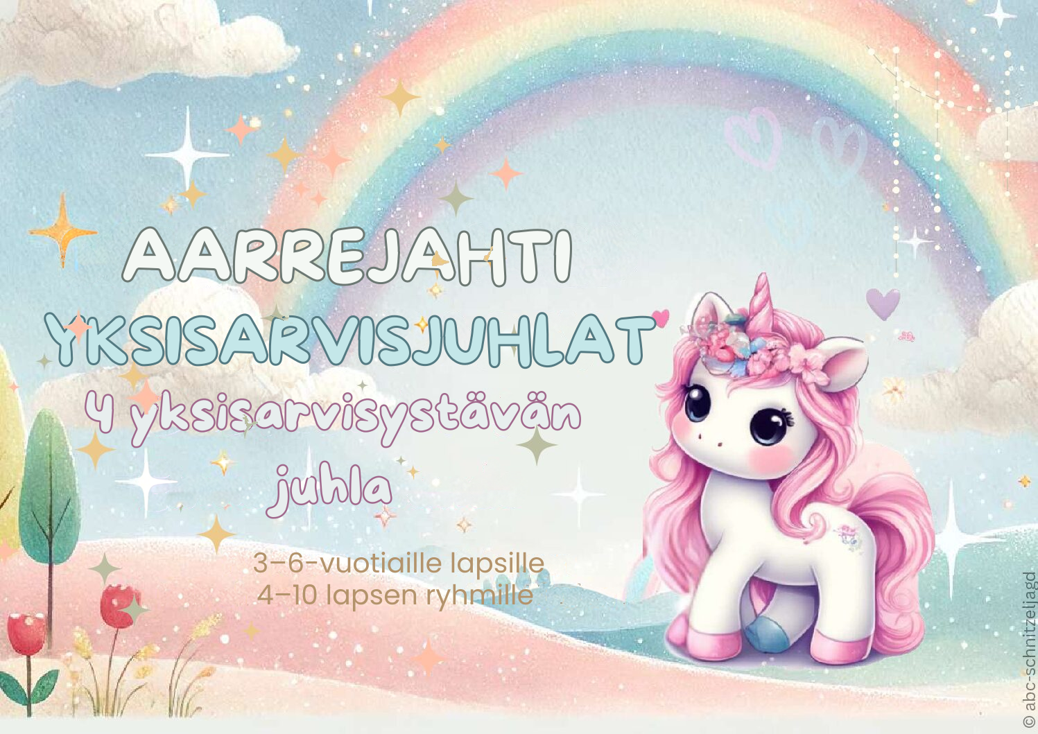 Neljän yksisarvisystävän juhla — Seikkailupaketin kansi
