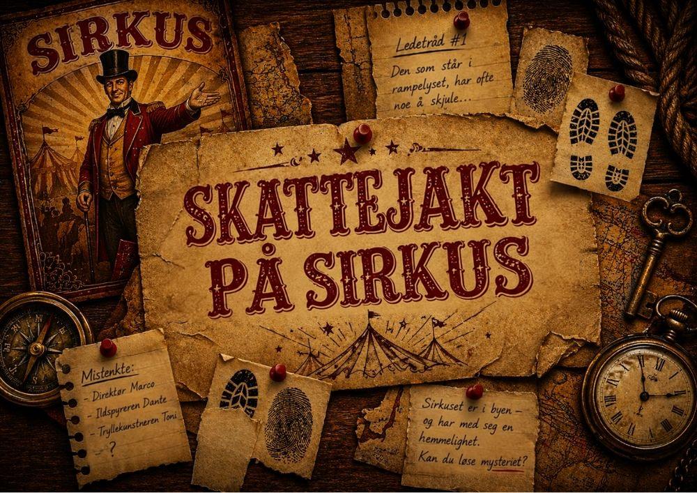 Sirkusdetektivene — Forside til eventyrpakken