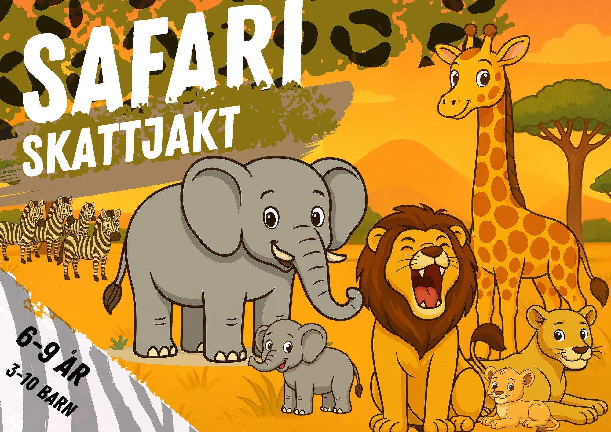 Skattjakt på safari — Omslag till äventyrspaketet