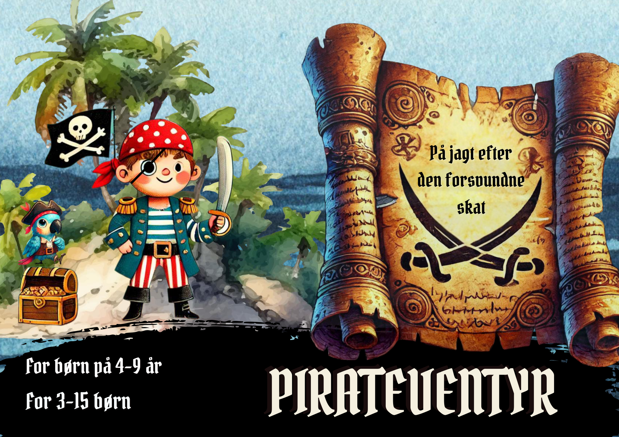 Piraternes skattejagt — Forside til eventyrpakken