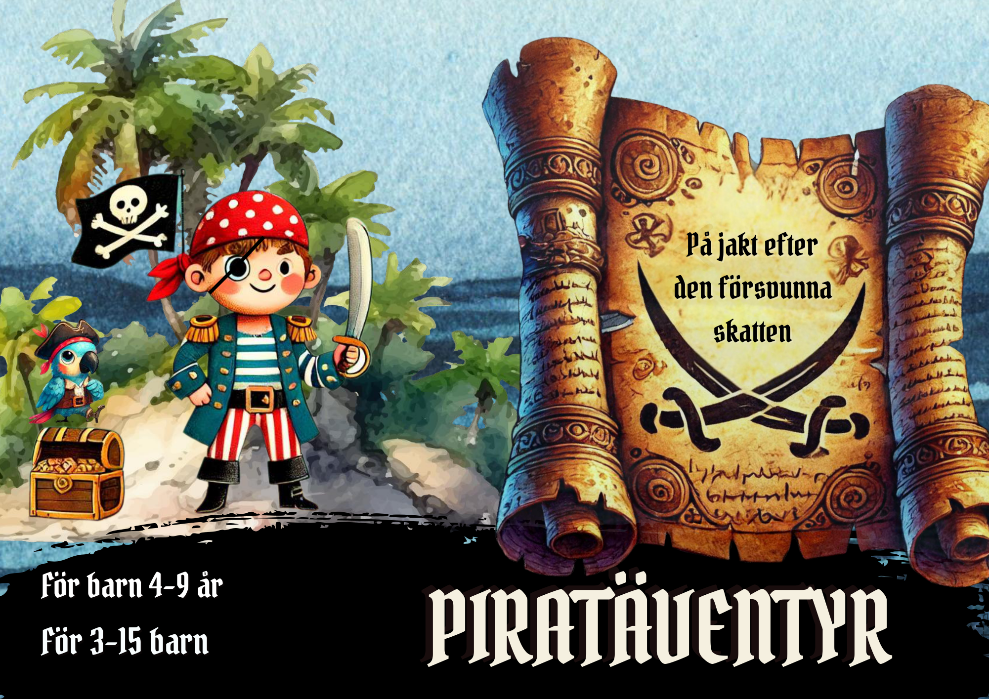 Piraternas skattjakt — Omslag till äventyrspaketet