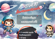 Astronauttien aarteenetsintä 4–9-vuotiaille lapsille ja 3–12 lapsen ryhmille alkuperäisillä avaruuskuvituksilla.