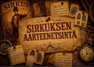 Sirkusjuliste ja vihjeitä: sormenjälkiä, kengänjälkiä ja taskukello.